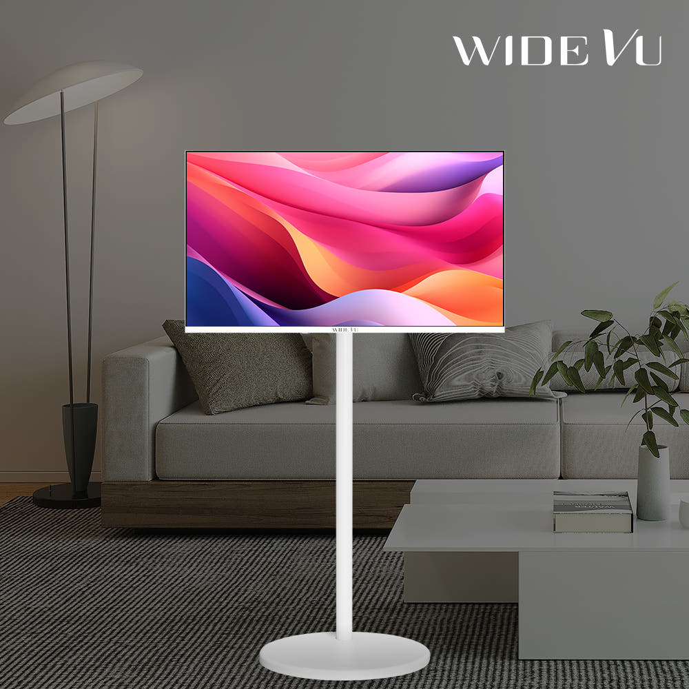 와이드무빙뷰 화이트에디션 삼탠바이미 셋트 81cm(32인치) HD 스마트 이동식 TV 중소바이미 V1 셀프설치가능 : 와이드뷰
