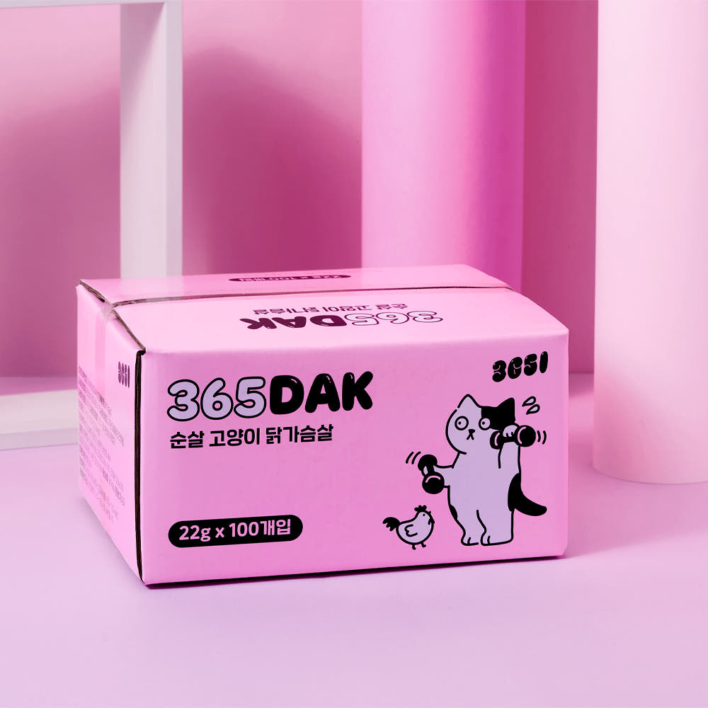3651 365닭 부드러운 고양이 닭가슴살 간식 순살, 22g, 100개 : 3651 브랜드스토어
