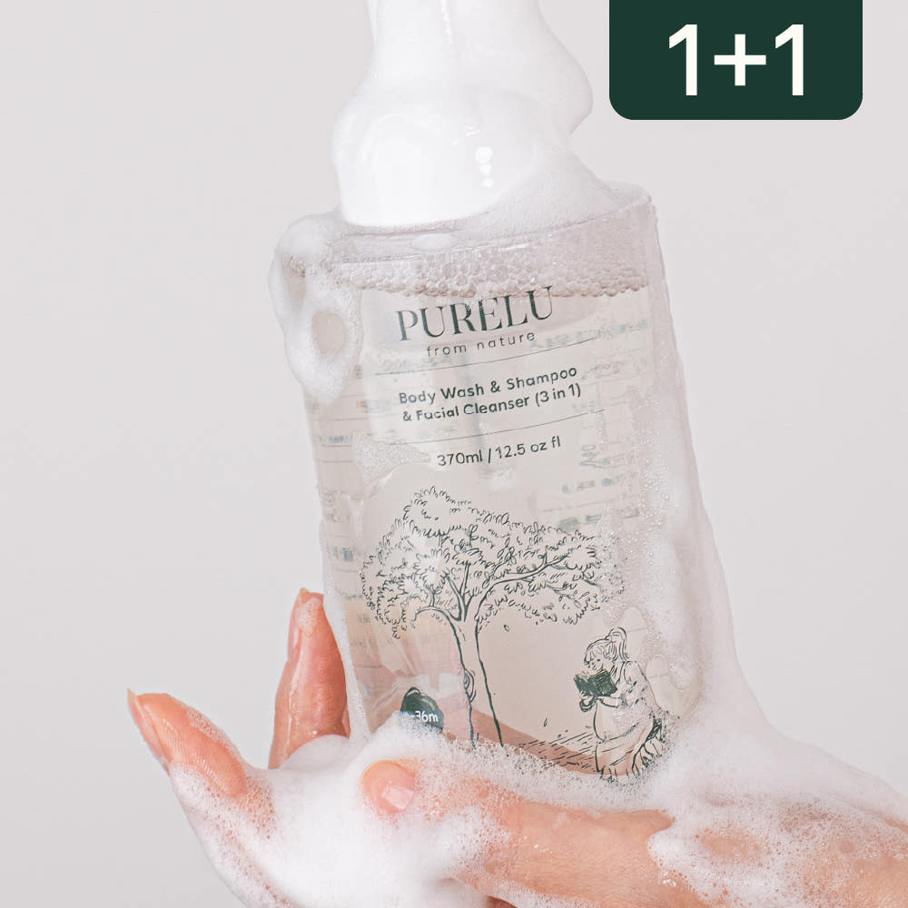 퓨어루 아기 바디워시 키즈 샴푸 폼클렌징 370ml 유아 신생아 버블 무향 비건 거품바스 : 퓨어루
