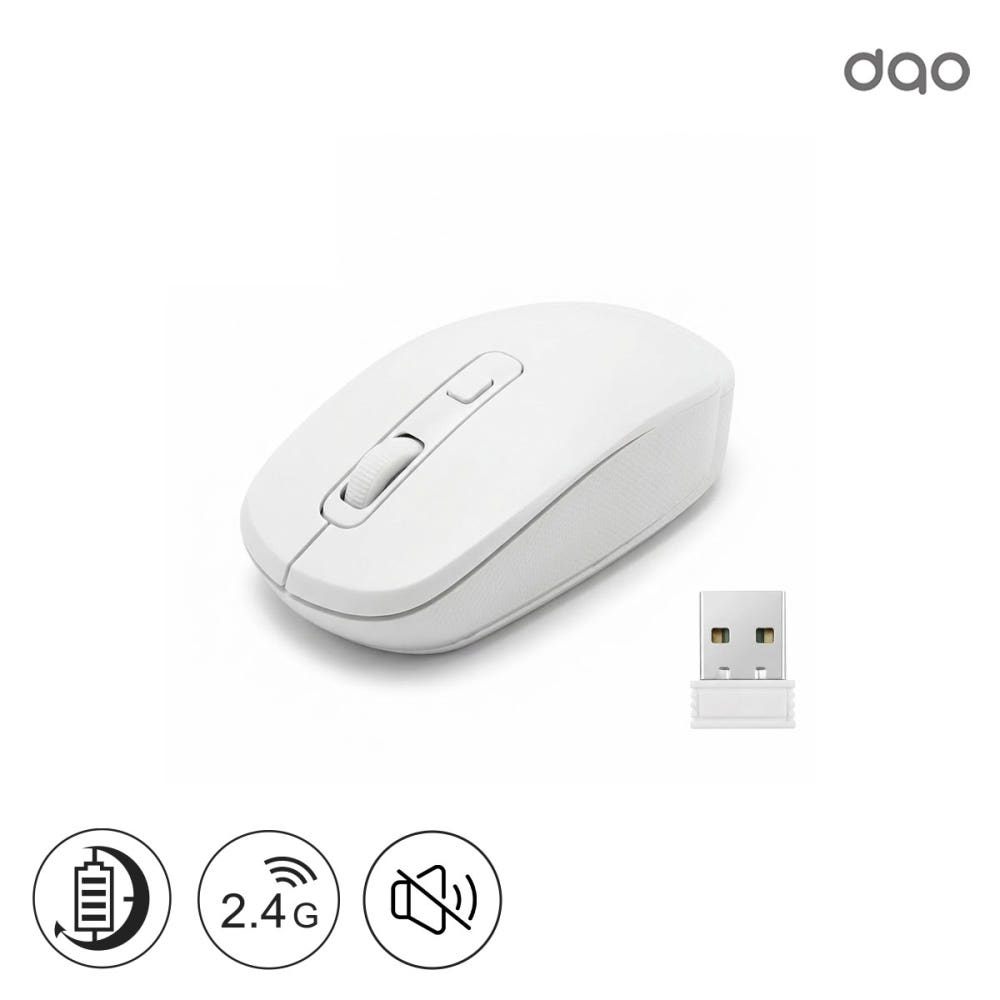 다오 무소음 무선마우스 미니 사무용 2.4G 10M 1600dpi 무선 광마우스 : 다오위즈