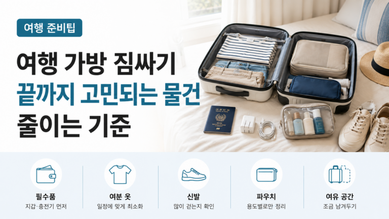 여행 가방 짐싸기